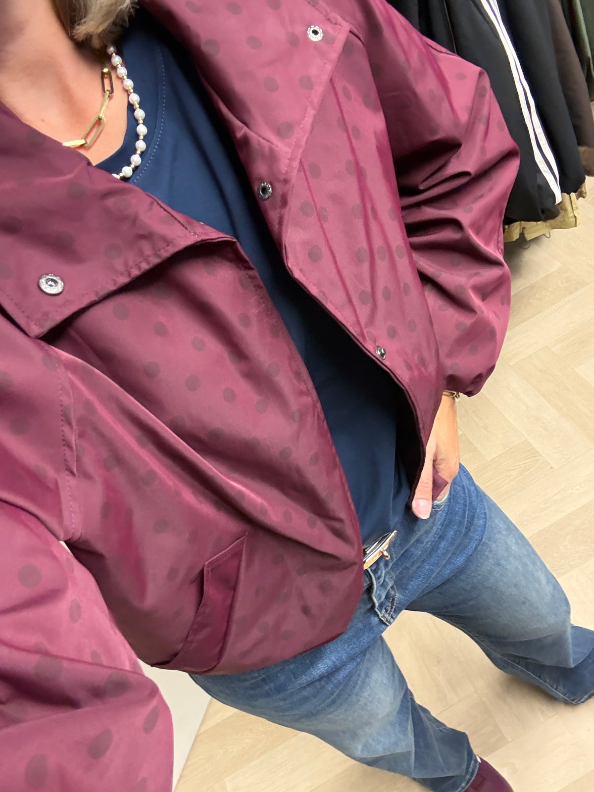 Jack Polkadot Burgundy