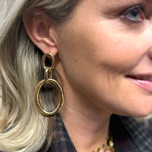 Oorbellen Drie Ringen Goud