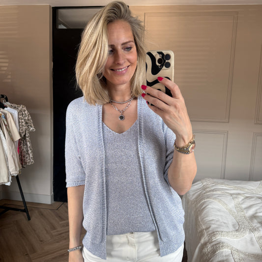 Vest Joelle Lurex Grijs