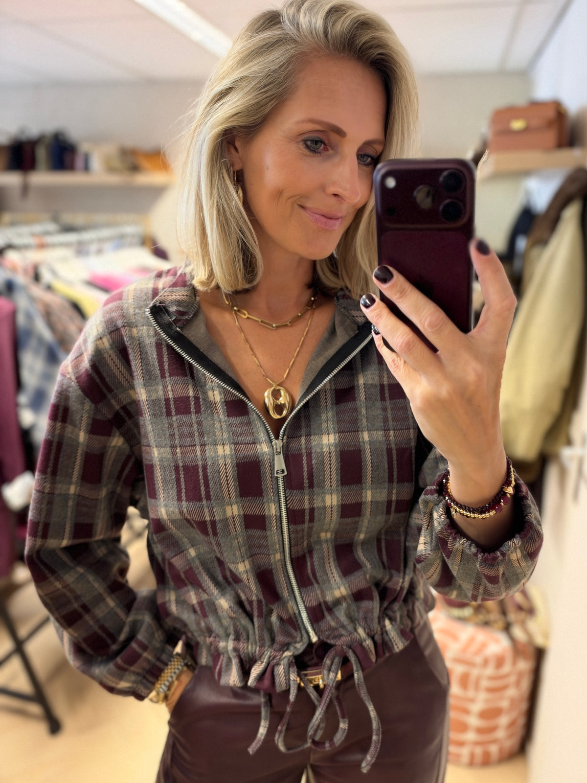 Vest Wendy Ruit Bordeaux