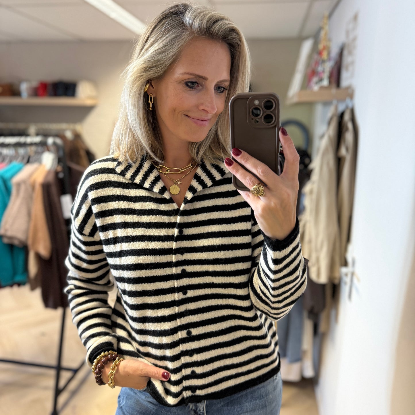 Vest Vita Streep Zwart