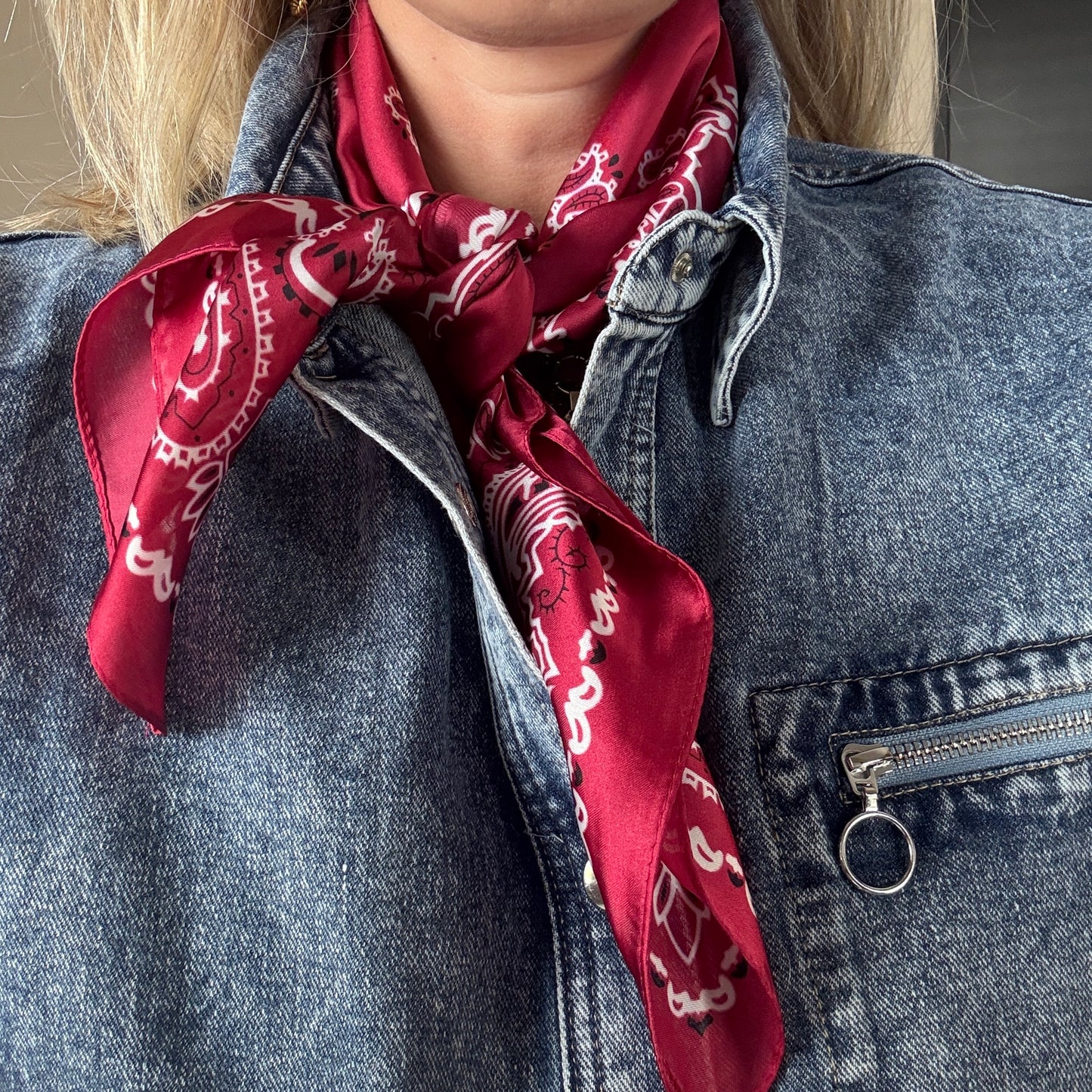 Sjaal Silka Bordeauxrood