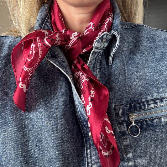 Sjaal Silka Bordeauxrood
