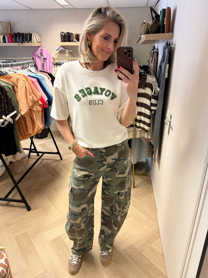 Shirt Voyages Club Wit Groen