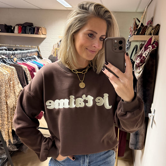 Sweater Je t'Aime Bruin
