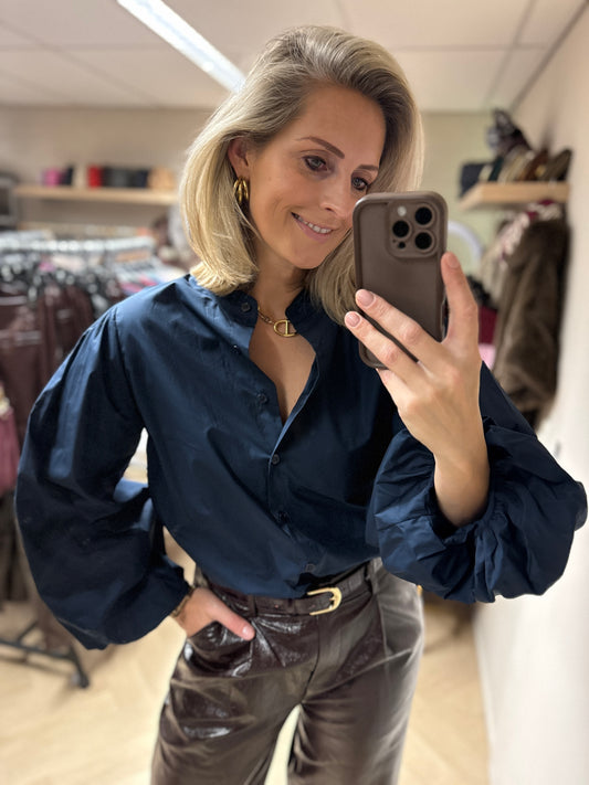 Blouse Fenna Pofmouw Donkerblauw