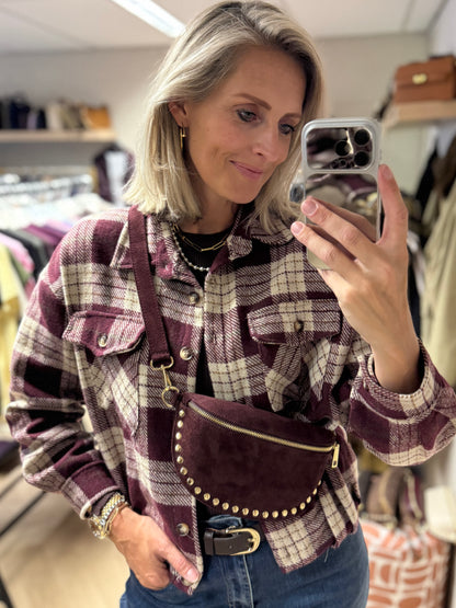 Vest Blouse Jill Ruit Bordeaux Crème
