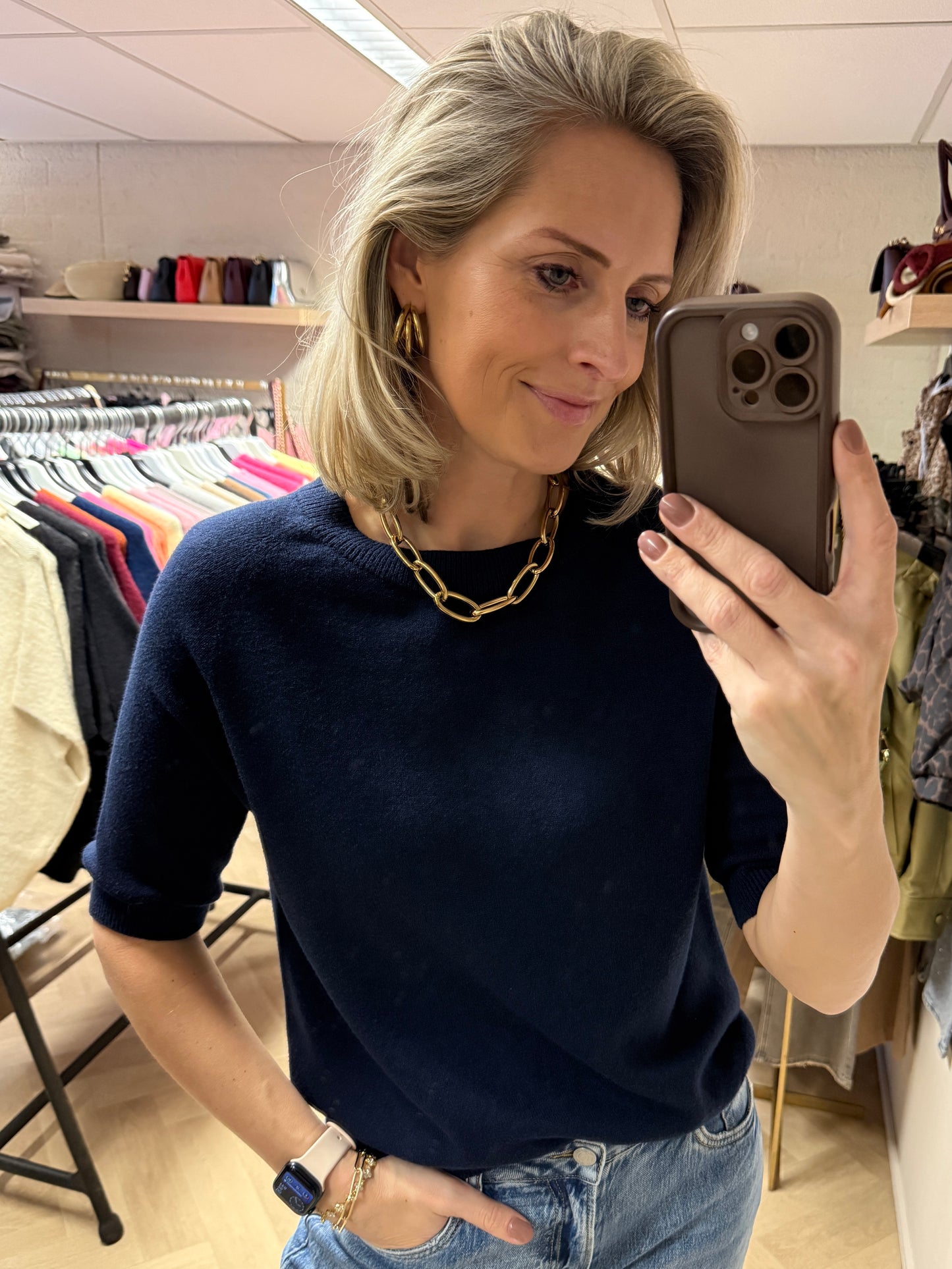Trui Suzie Viscose Donkerblauw