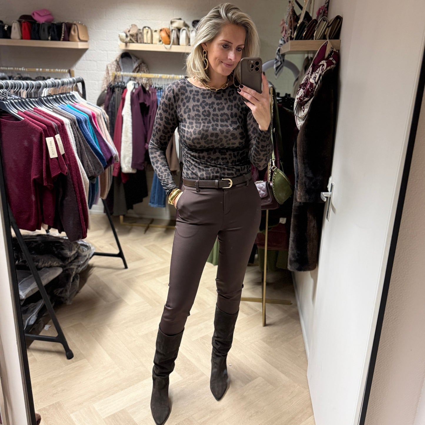 Shirt Nola Cashmere Leopard Bruin