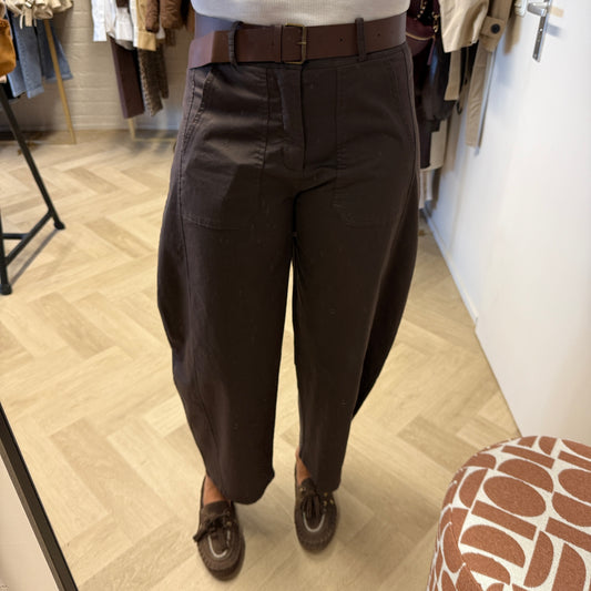Barrel Pants Jane Choco Bruin