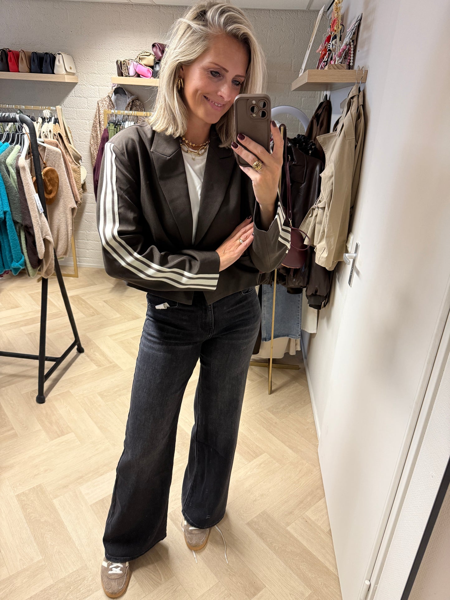 Blazer Cropped Nina Streep Choco