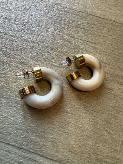 Oorbellen Cloé Beige