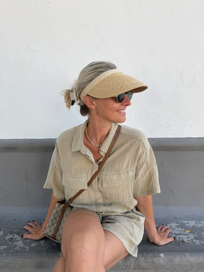 Zonneklep Raffia