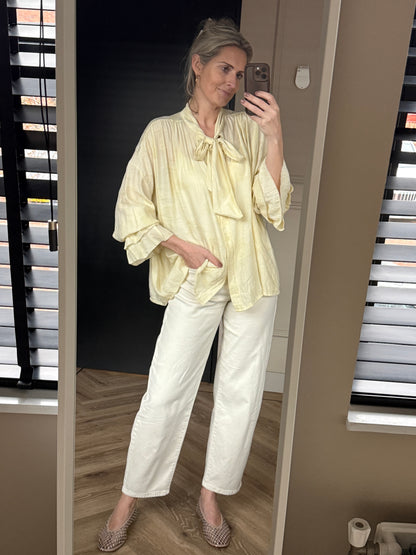 Blouse Honey Strik Butteryellow