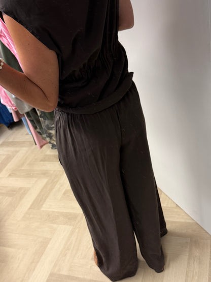 Co Ord Set Mia Overslag Donkerbruin