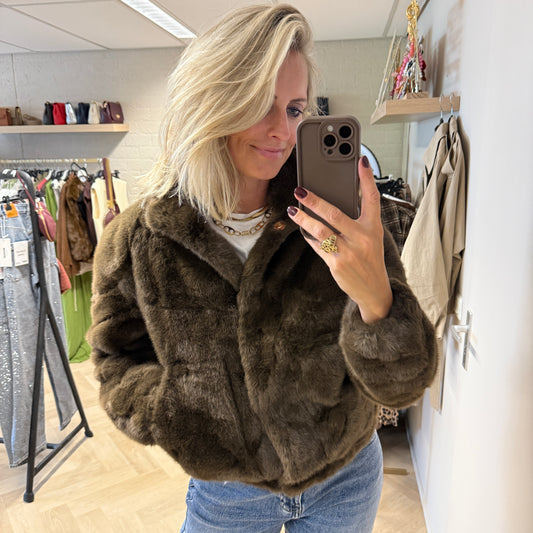 Jack Esmee Faux Fur Coffee
