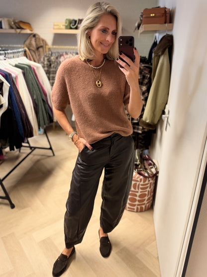 Trui Claudia Korte Mouw Alpaca Camel