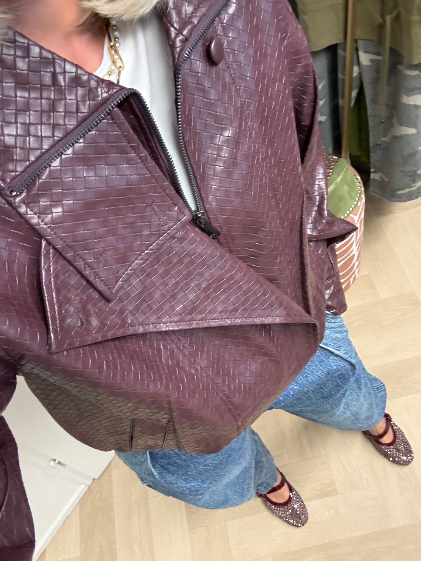 Jack PU Saar Braided Burgundy