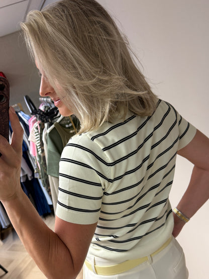 Polo Macy Streep Zachtgeel