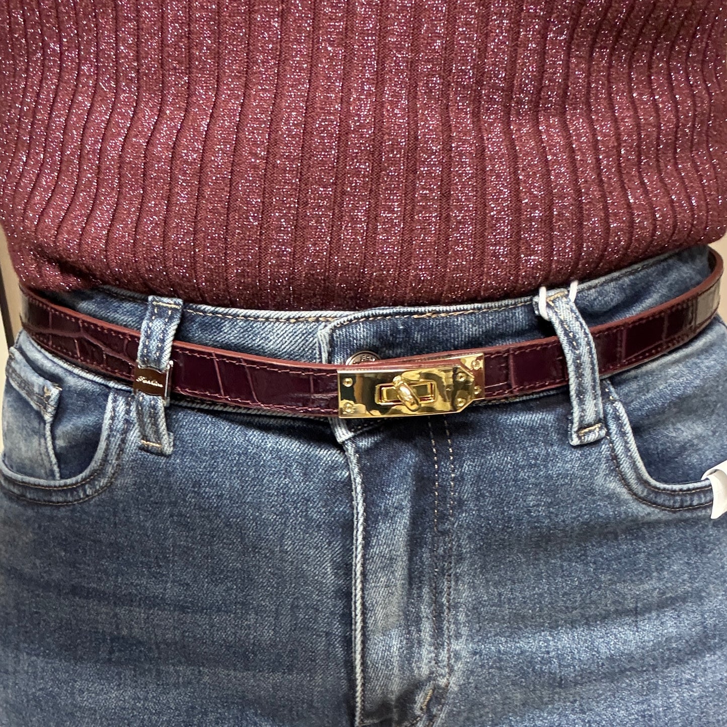 Riem Garcia Croco Burgundy