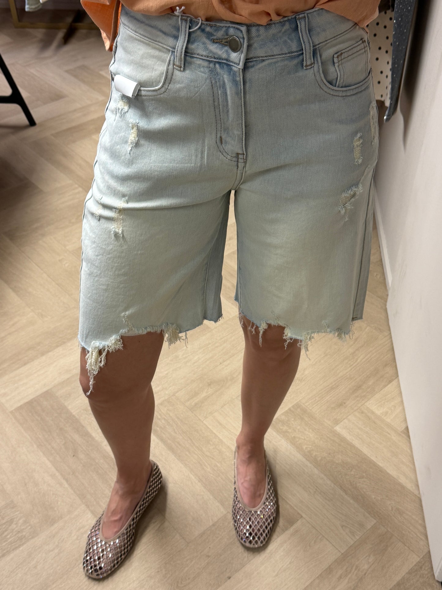 Jeans Jort Destroyed Light Denim