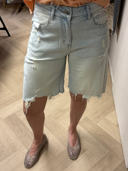 Jeans Jort Destroyed Light Denim