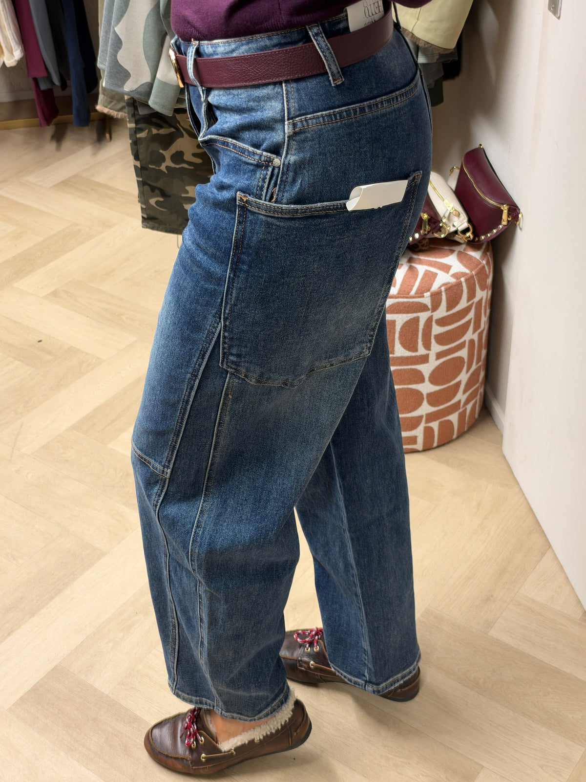 Jeans Hello Miss Barrel Pockets Blauw