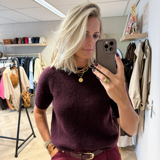 Trui Claudia Alpaca Roodbruin
