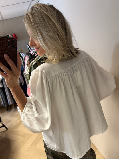 Blouse Ella Pofmouwen Wit