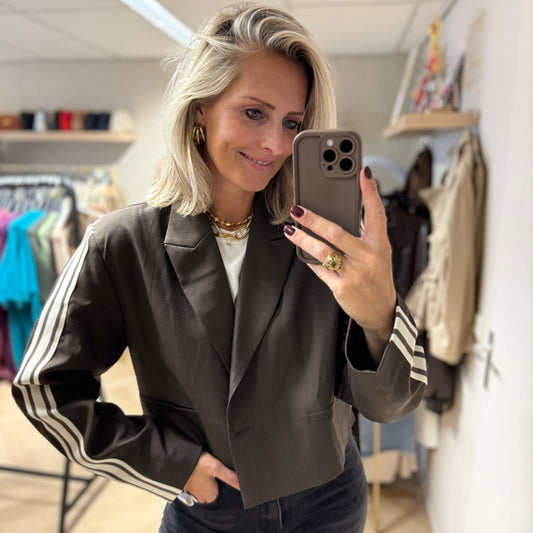 Blazer Cropped Nina Streep Choco