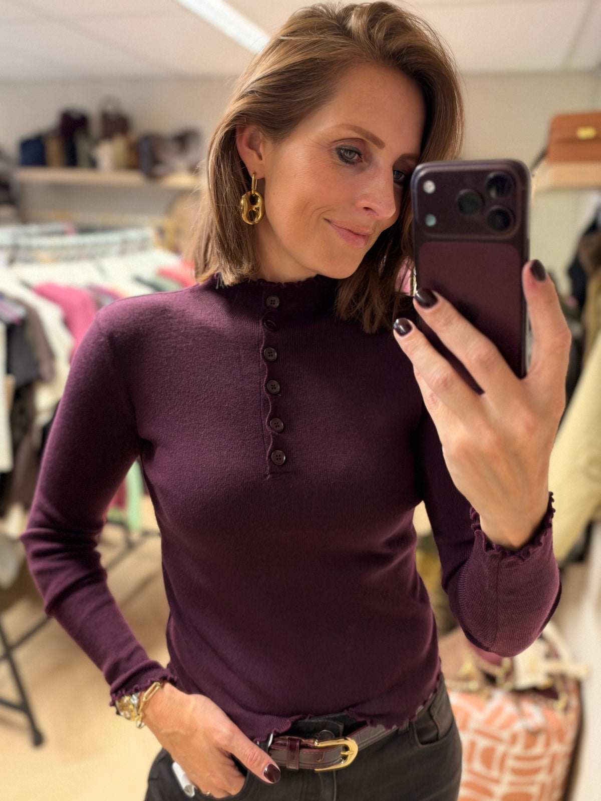 Trui Stacy Roezel Plum