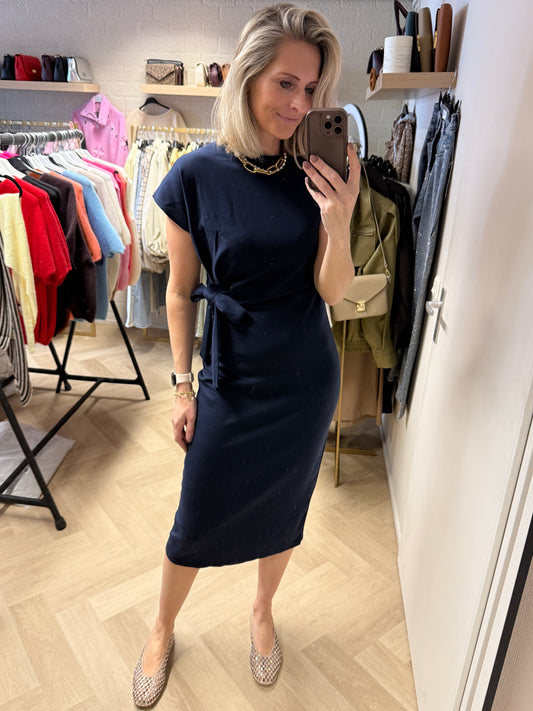 Jurk Strik Mel Donkerblauw