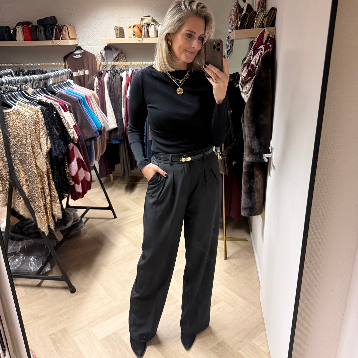 Pantalon Sharon Tall Zwart