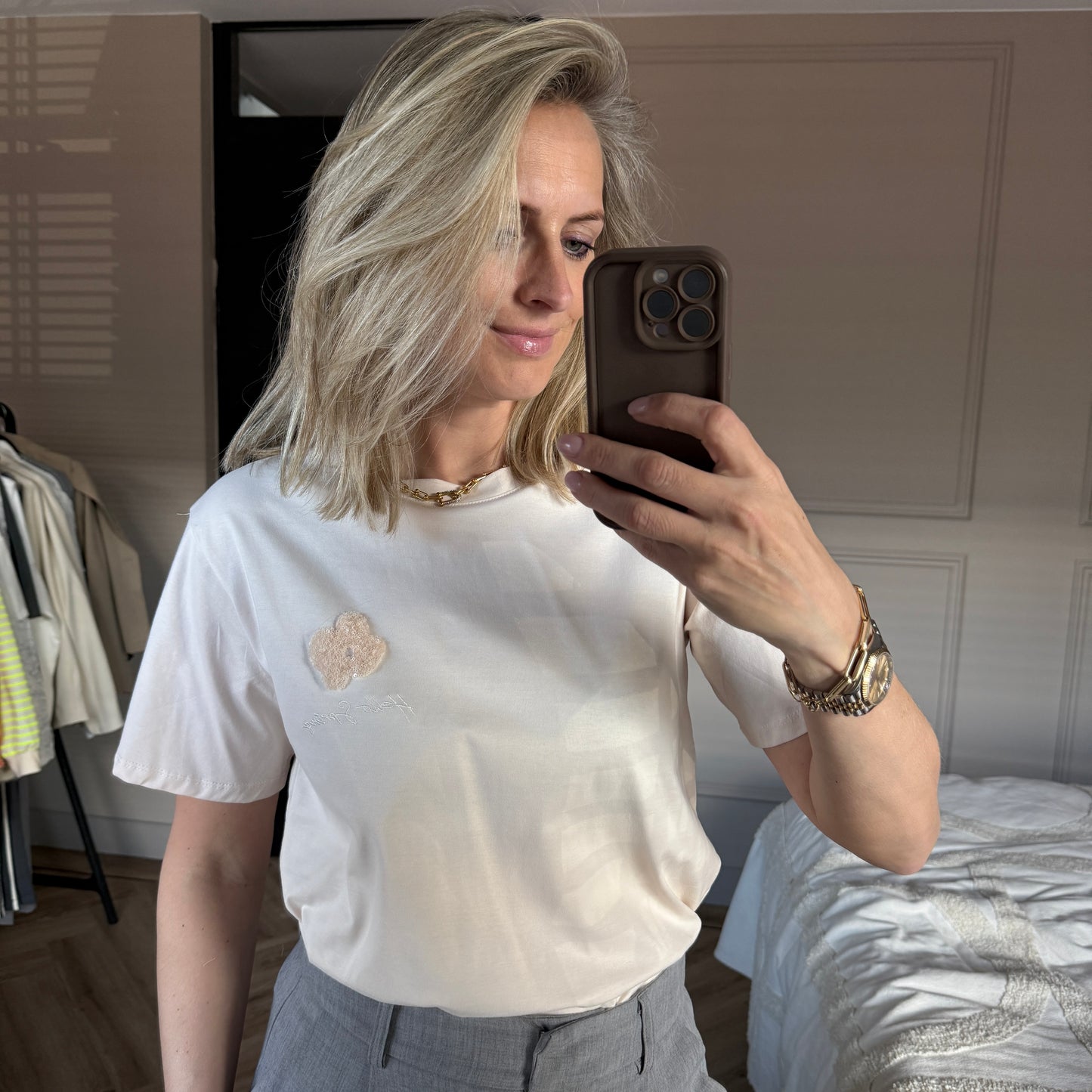 T-shirt Spring Paillet Roze