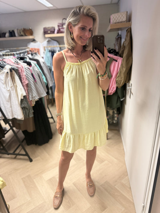 Jurk Macy Viscose Zachtgeel