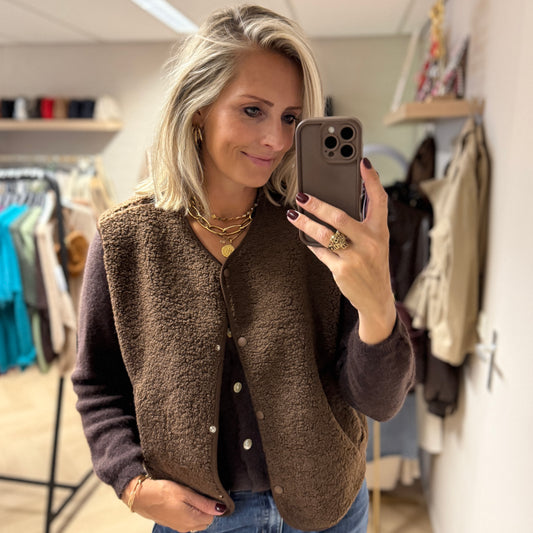 Gilet American Teddy Choco