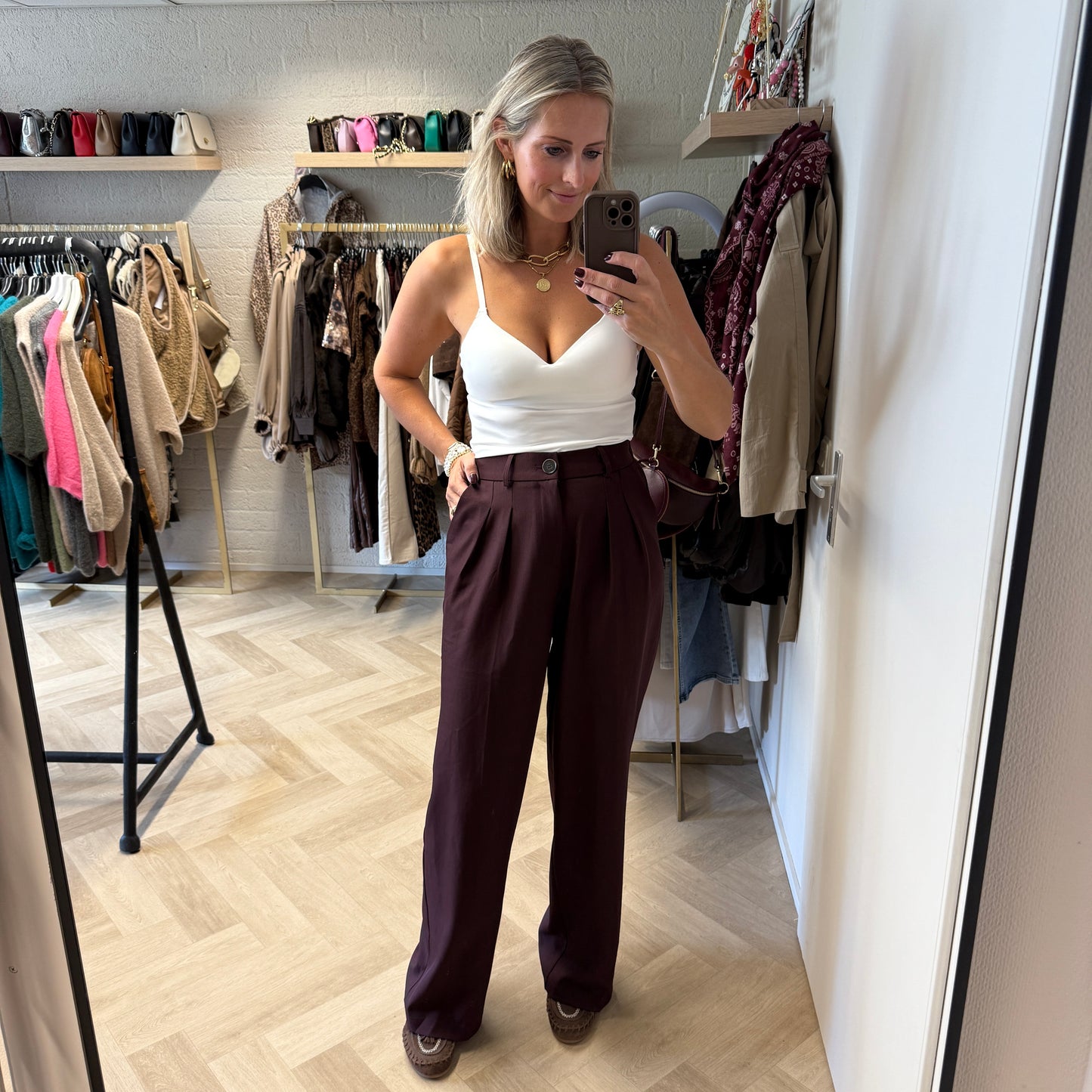 Pantalon Sharon Tall Burgundy