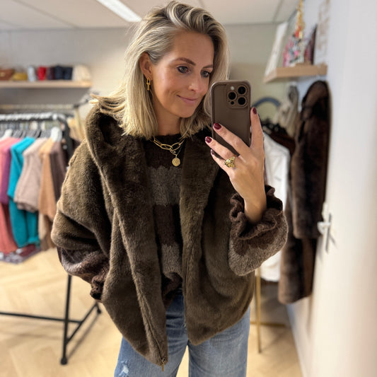 Jas Celia Faux Fur Mocha