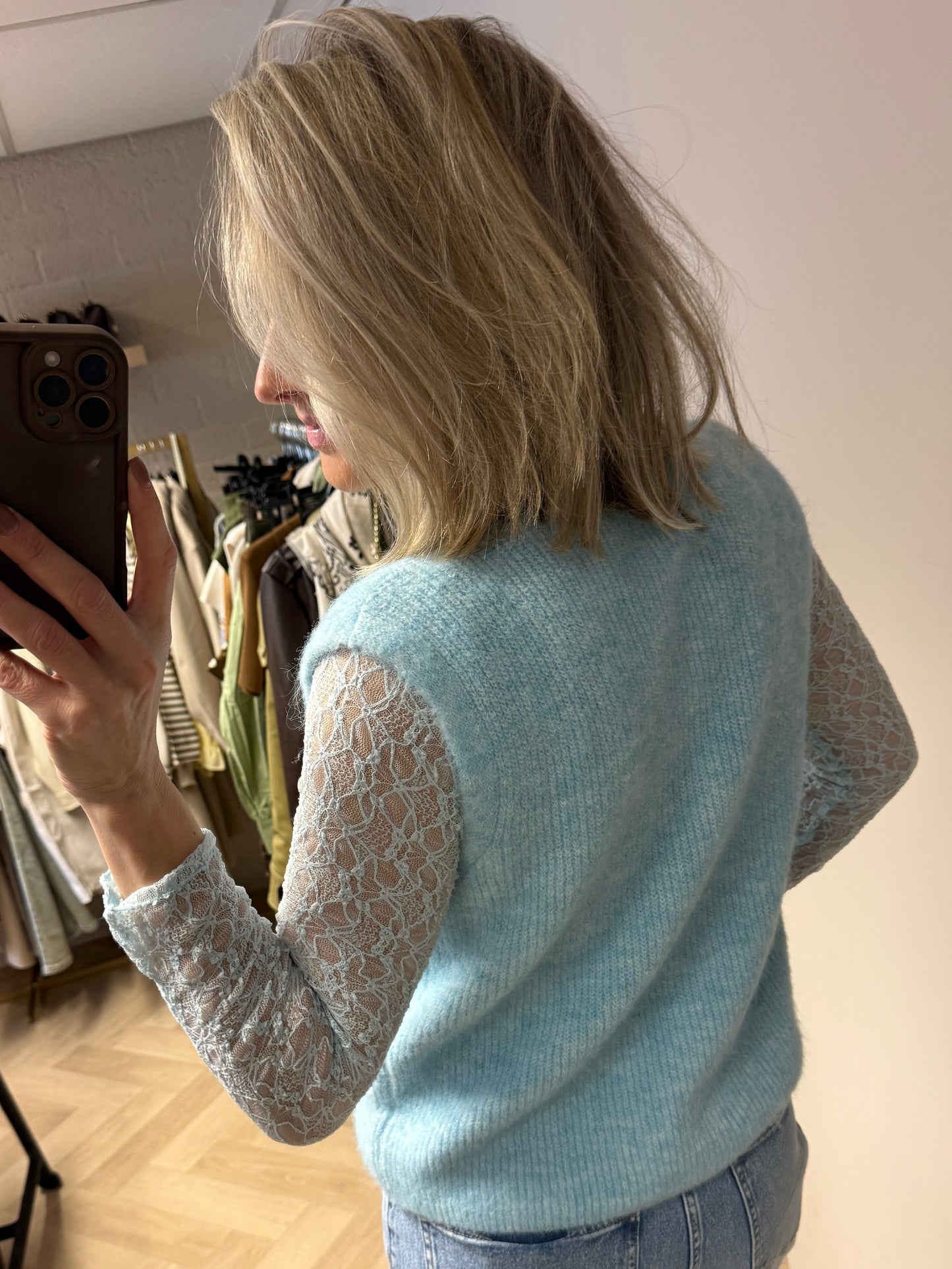 Vest Gilet Claire Lichtblauw