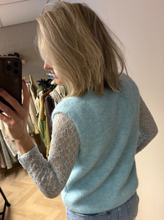 Vest Gilet Claire Lichtblauw