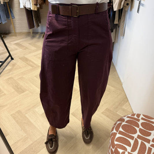 Barrel Pants Jane Aubergine