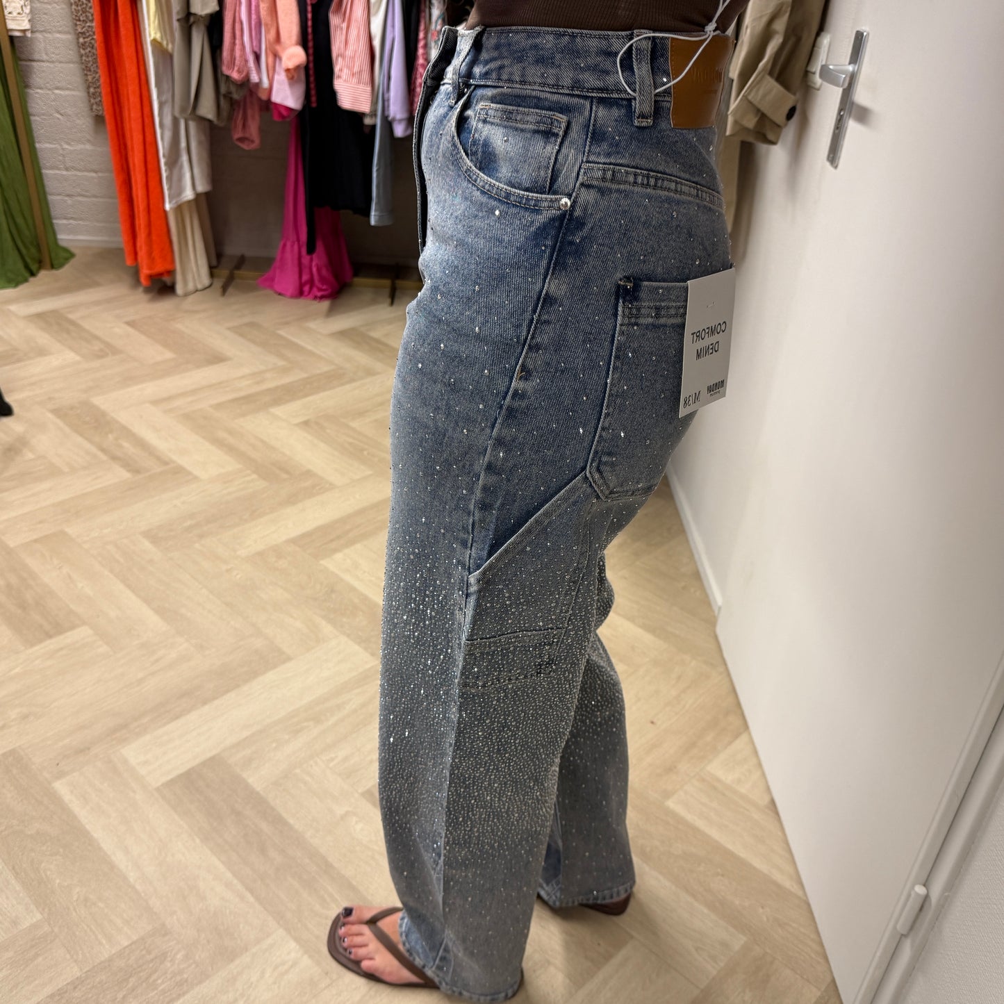 Jeans Sterre Worker Strass Denim