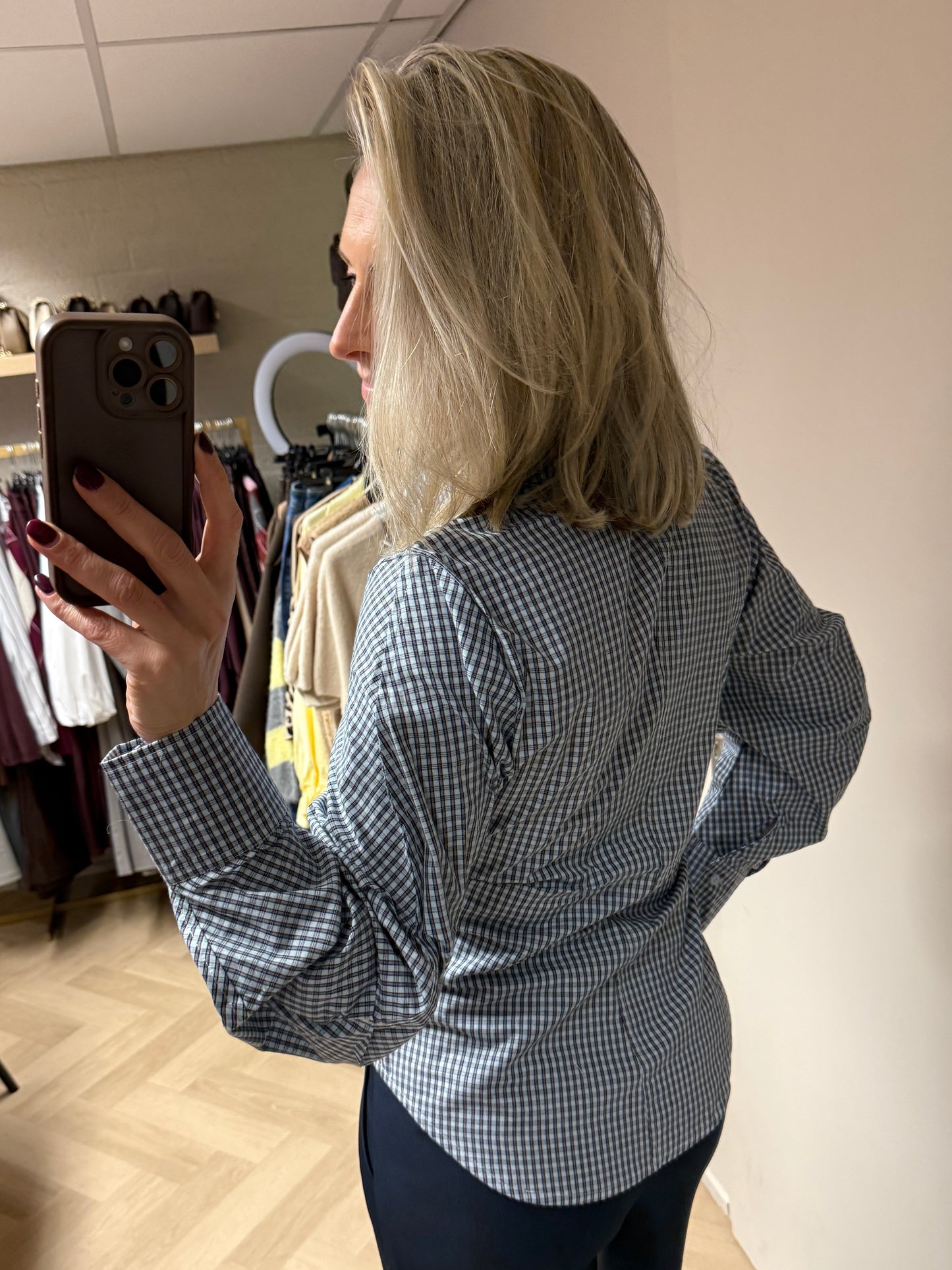 Blouse Jet Ruit Lichtblauw
