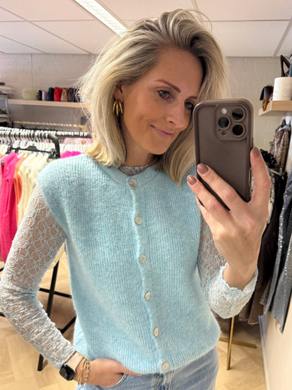 Vest Gilet Claire Lichtblauw