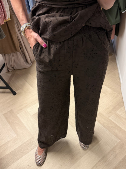 Co Ord Set Broderie Marije Choco