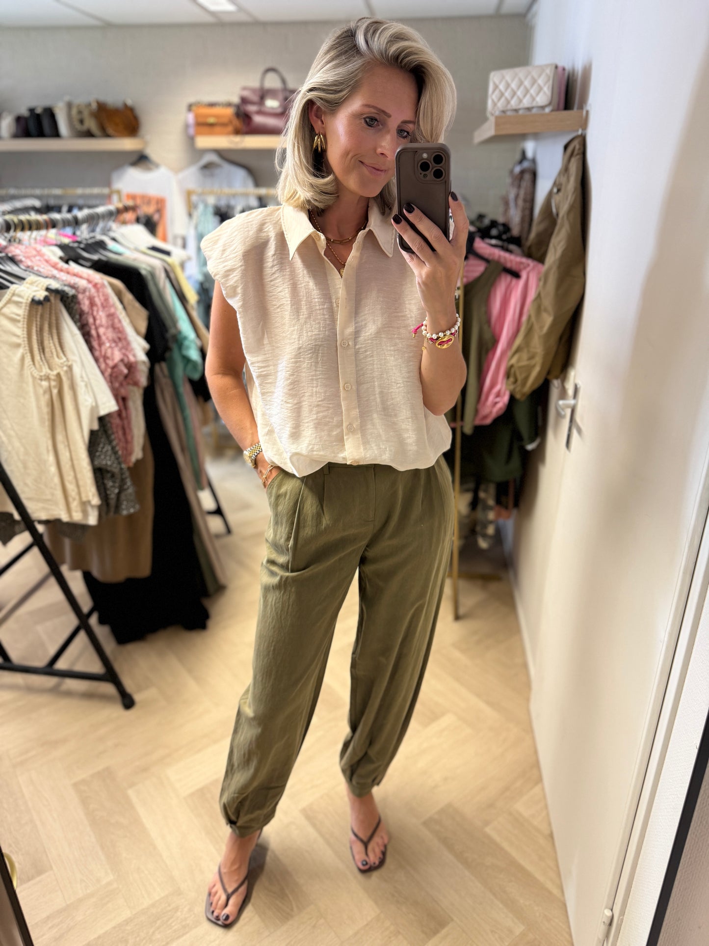 Blouse Kimmie Transparant Beige
