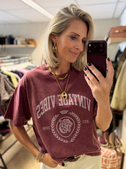 T-Shirt Julia Vintage Bordeaux