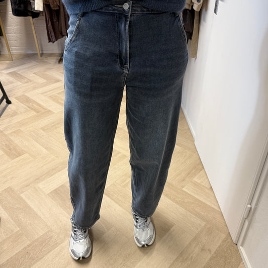 Jeans Barrel Fit Blue Grey