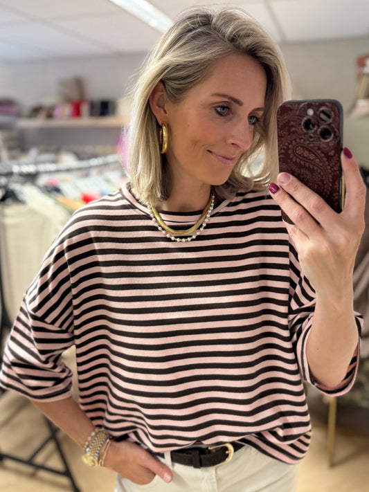 Shirt Mary Streep KM Bruin Roze