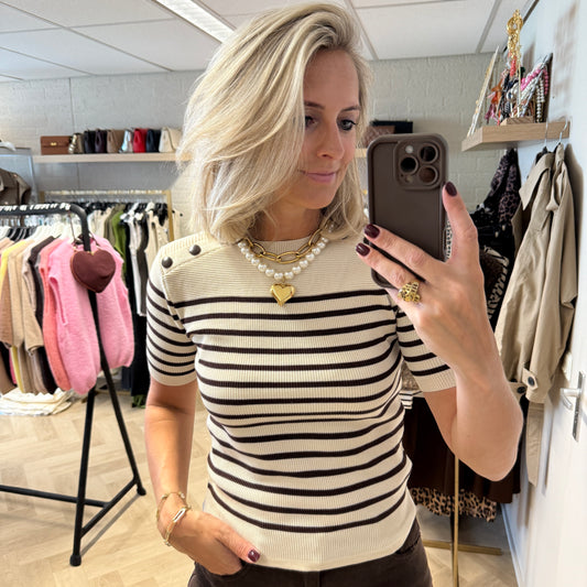 Trui Katoen Shanna Streep Offwhite